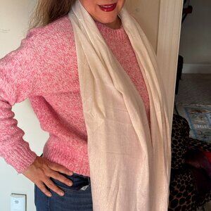 Festive Glitter Scarf -White